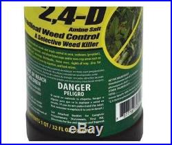 1 Acre Areas Lawn 32 oz. 2, 4 D Broadleaf Weed Control Garden Lawn Weed Killer