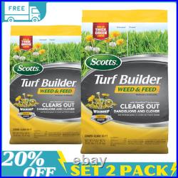 2 PACK Scotts Turf Builder Weed & Feed Fertilizer 33.95 lbs Lawn Food