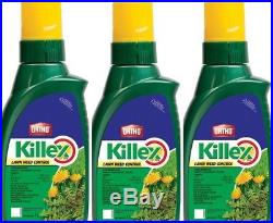 3 Bottles Ortho Killex Lawn Weed Killer Control Herbicide 1 Litre Concentrate