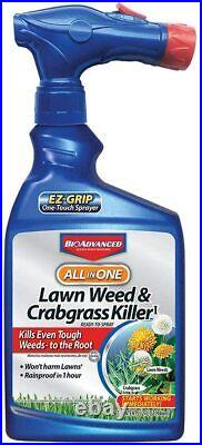 (6) ea Bayer 704080A 32 oz Hose End All in 1 Lawn Weed & Crabgrass Killer Spray