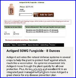 Actigard 50WG Plant Activator fungicide Syngenta 8oz By Syngenta