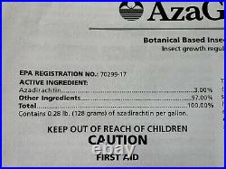 Azaguard Botanical Insecticide Nematicide 1 Quart (OMRI Certified Organic)