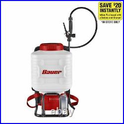 BAUER 20V Lithium-Ion Cordless 4 Gallon Backpack Chemical Sprayer Tool Only