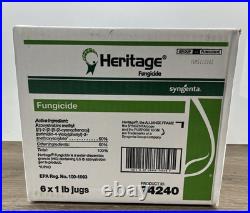 Case Heritage Fungicide Six 1lb Bottles, 6lb total Azoxystrobin 50% New Stock S7
