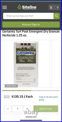 Certainty Turf Herbicide 1.25 Oz. New Sealed