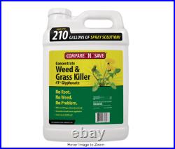Concentrate Grass Weed Killer 2.5 Gal. Rainproof Glyphosate Kills Weeds Roots