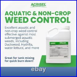 Diquat Weed Killer, Fast-Acting Formula for Aquatic and Landscape Weeds, Safe