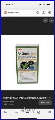 Dismiss NXT Herbicide bottle (10 oz) Fastest Acting Sedge Nutsedge Weed Control Dismiss NXT Herbicide bottle (10 oz) Fastest Acting Sedge Nutsedge Weed Control
