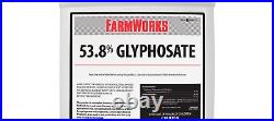 Farm Works 2.5 GALLON 53.8% Glyphosate Grass and Weed Killer, Free Shipping