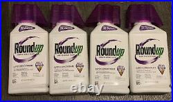 Lot Of 4 ROUNDUP WEED GRASS KILLER SUPER CONCENTRATE 35.2oz MAKES 23 GALLON Each