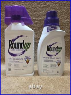 Lot of 2 Roundup Super Concentrate Weed & Grass Killer 35.2 oz. Bottles