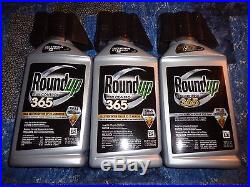 Lot of 3 Roundup Max Control 365 Concentrate 32-Oz Weed Killer Plus Preventer