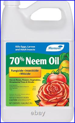 Monterey Neem Oil 70% for Controlling Insects & Disease one gallon