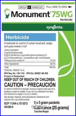 Monument 75WG Herbicide (5 x5 gram packets)