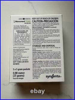 Monument 75WG Herbicide 5x5gm Packets- Trifloxysulfuron Post Emergent Monument 75WG Herbicide 5x5gm Packets- Trifloxysulfuron Post Emergent