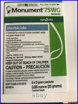 Monument 75WG Selective Herbicide (5 x 5 gram Packets) 25 grams