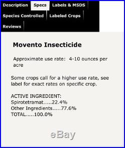 Movento Insecticide Bayer 1 quart brand new SEALED