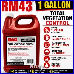 RM43 Concentrated Weed Killer 1 Gal Extended Control Preventer Total Vegetation