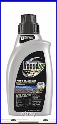 Roundup 365 Concentrate Dual Control 32 oz. NEW 4 BOTTLES