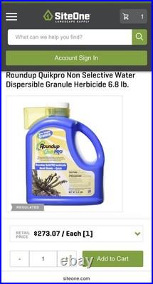 Roundup Quick Pro 6.8lbs Herbicide/Weed killer New! 1 bottle