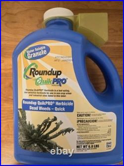 Roundup QuikPro Herbicide 6.8 LB. Jug. Water Soluble Granule. Weedkiller