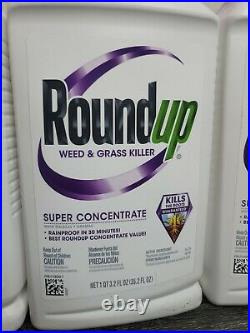 Roundup Weed & Grass Killer Super Concentrate 35.2 Oz. Lot Of 3 New