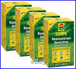 Sparset 4 x COMPO Rasenunkraut-Vernichter Banvel Quattro, 400 ml