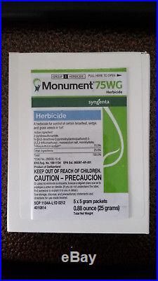 Syngenta Monument 75WG Herbicide 25g box (5 x 5 gram Packets) turf weed control